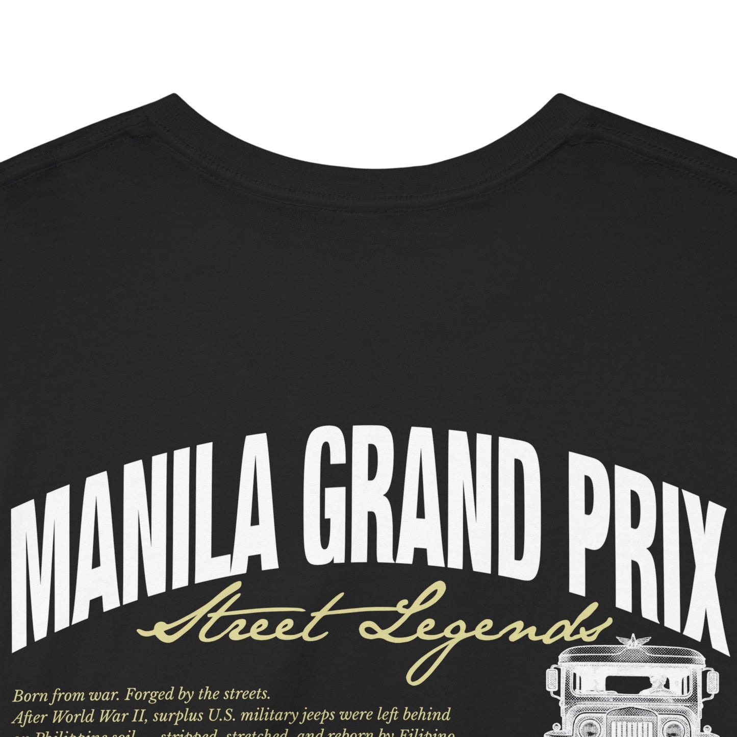 Manila Grand Prix Street Legend Jeepney Unisex Heavy Cotton Tee