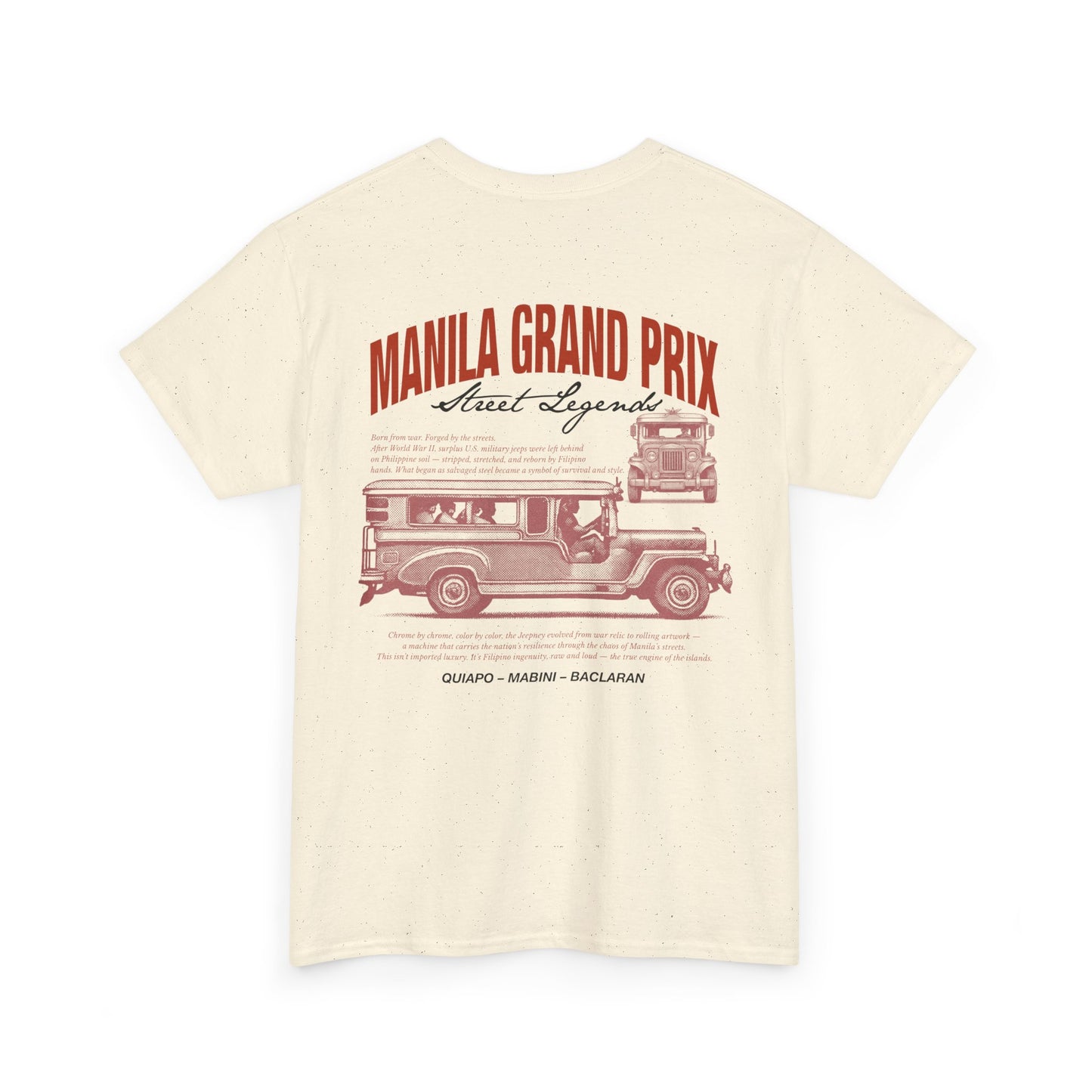 Manila Grand Prix Street Legend Jeepney Unisex Heavy Cotton Tee