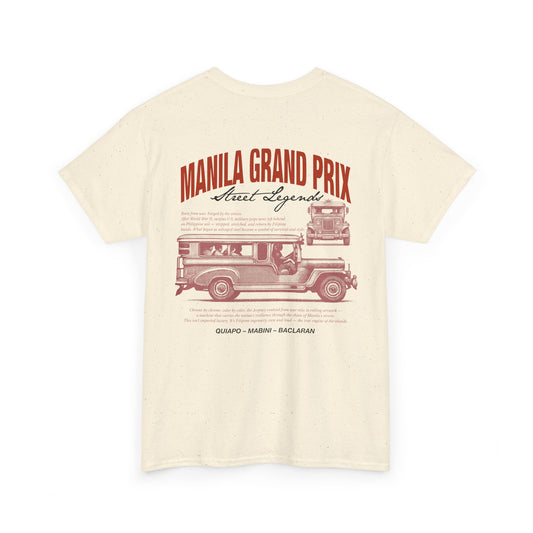 Manila Grand Prix Street Legend Jeepney Unisex Heavy Cotton Tee