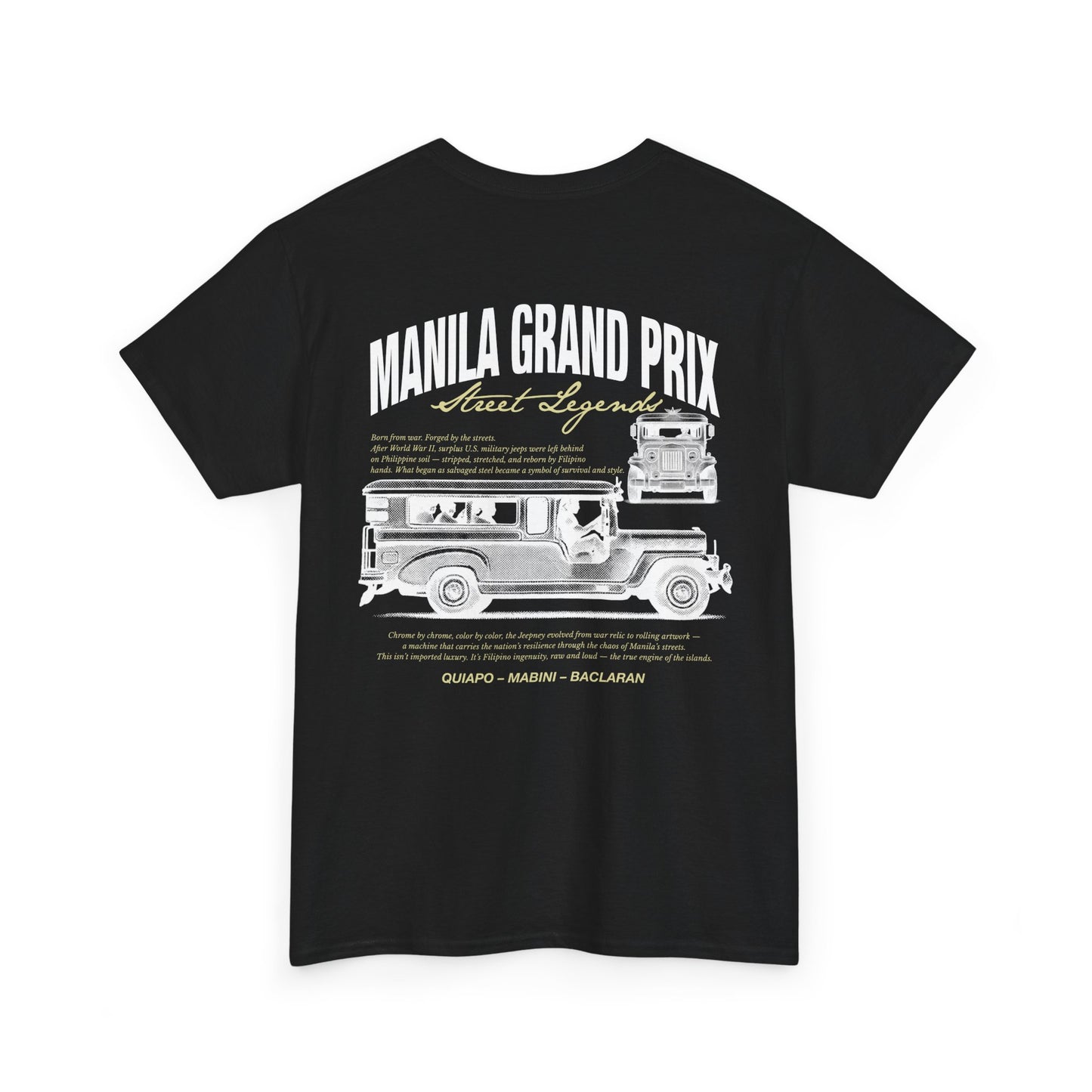 Manila Grand Prix Street Legend Jeepney Unisex Heavy Cotton Tee