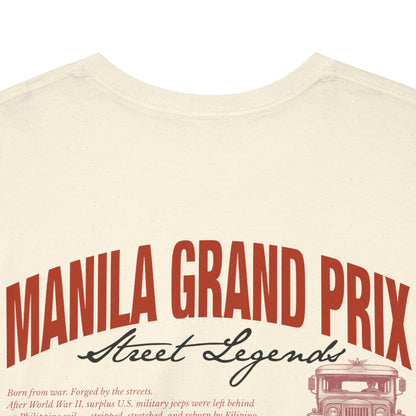 Manila Grand Prix Street Legend Jeepney Unisex Heavy Cotton Tee